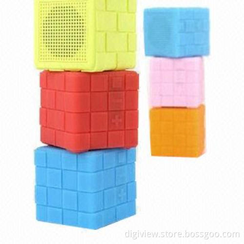 Cube Bluetooth Speaker with Silicone Jacket and Hands-free Phone Call